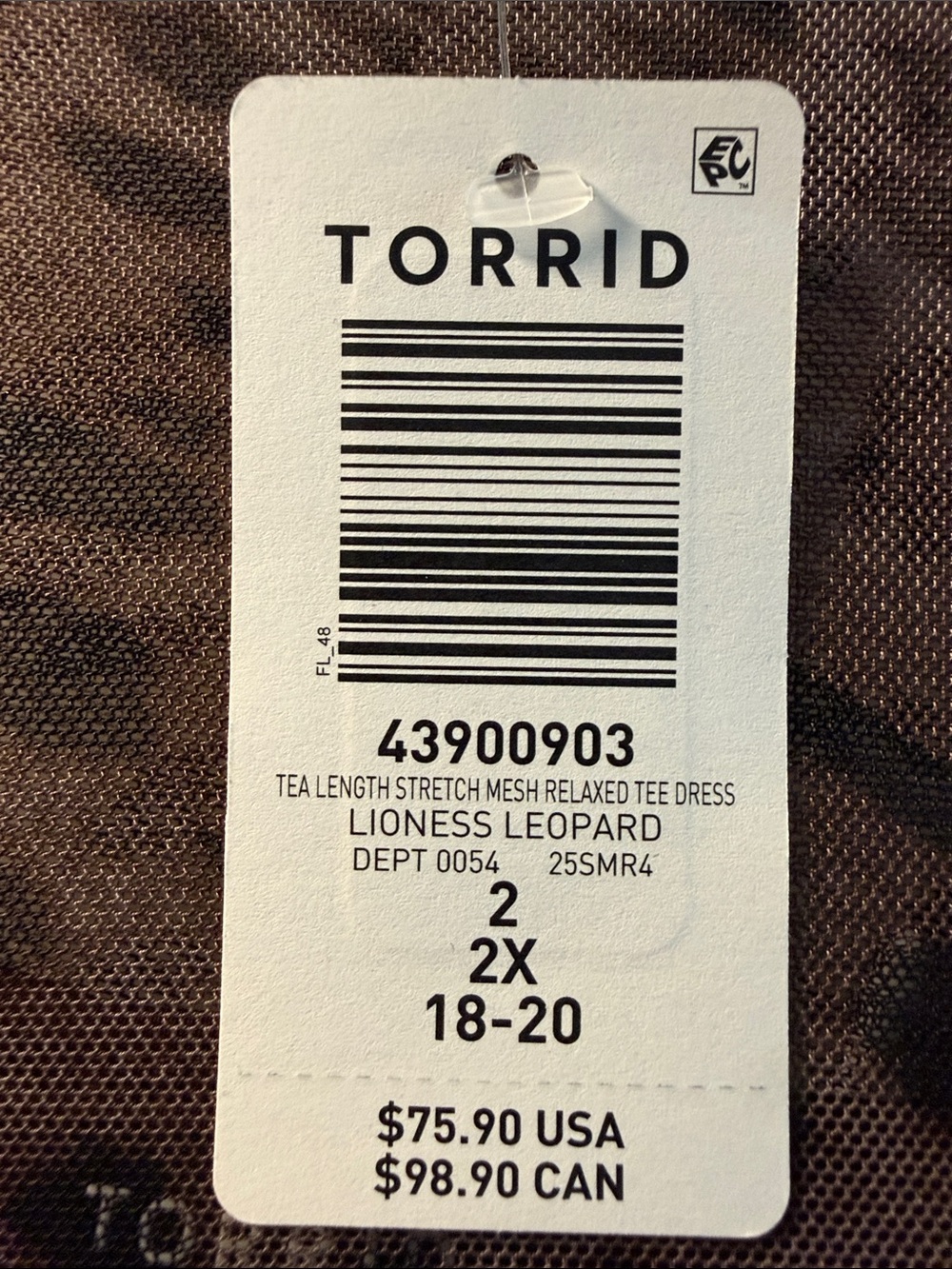 Torrid. 2X. NWT.  Brown Leopard-Print Sheer Maxi Dress - Picture 9 of 9